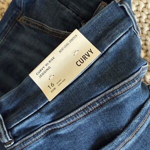 American Eagle Outfitters Blue Jeggings with Contrast Stitching